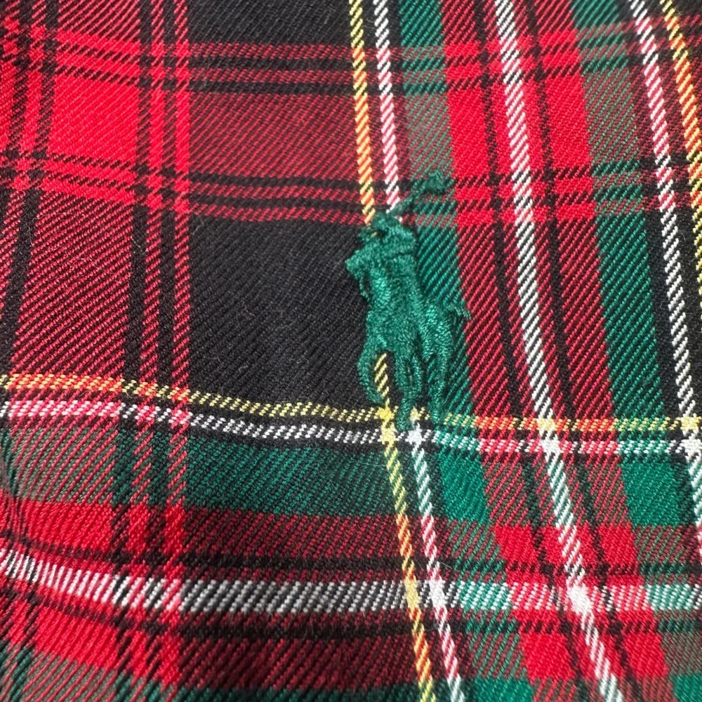 Polo Ralph Lauren Mens XXL Classic Fit Short Sleeve Plaid Button Down Shirt Red